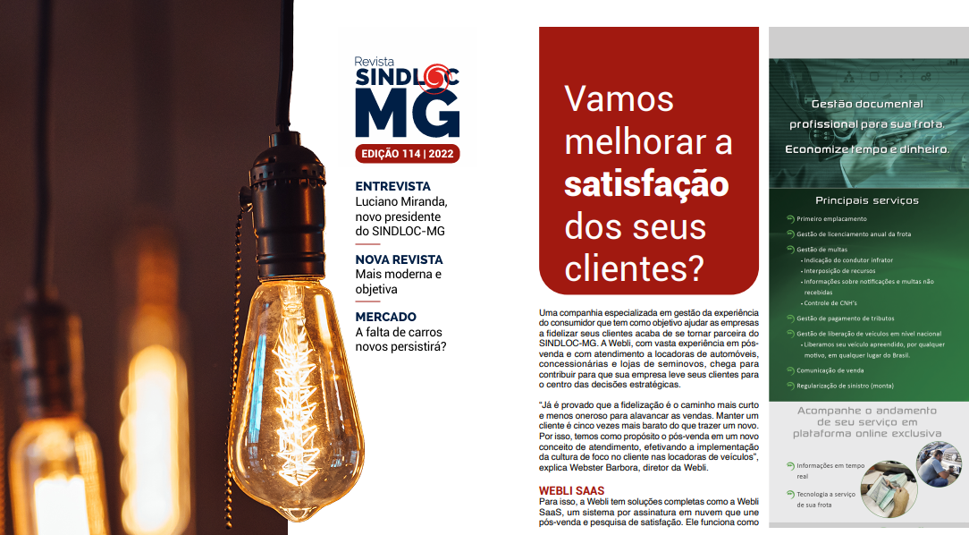 Webli é Destaque na Revista Sindloc MG – Edição 114